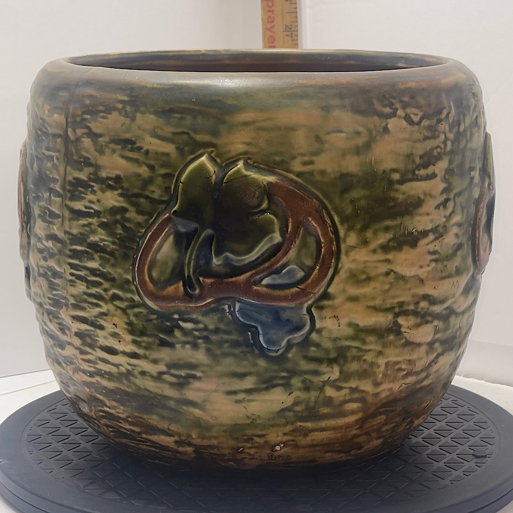 Antique Roseville Pottery Imperial 1 Jardiniere Flower Pot Art Pottery VHTF rare